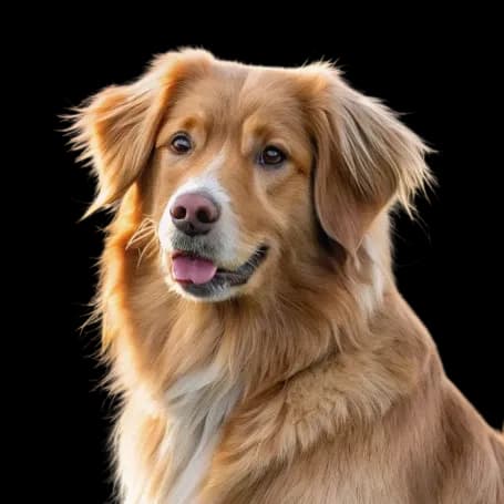 A golden aussie mix between a golden retriever and australian shepherd