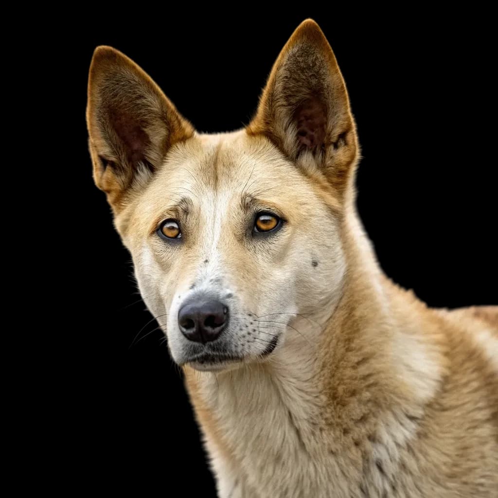 A headshot of a Caan dog