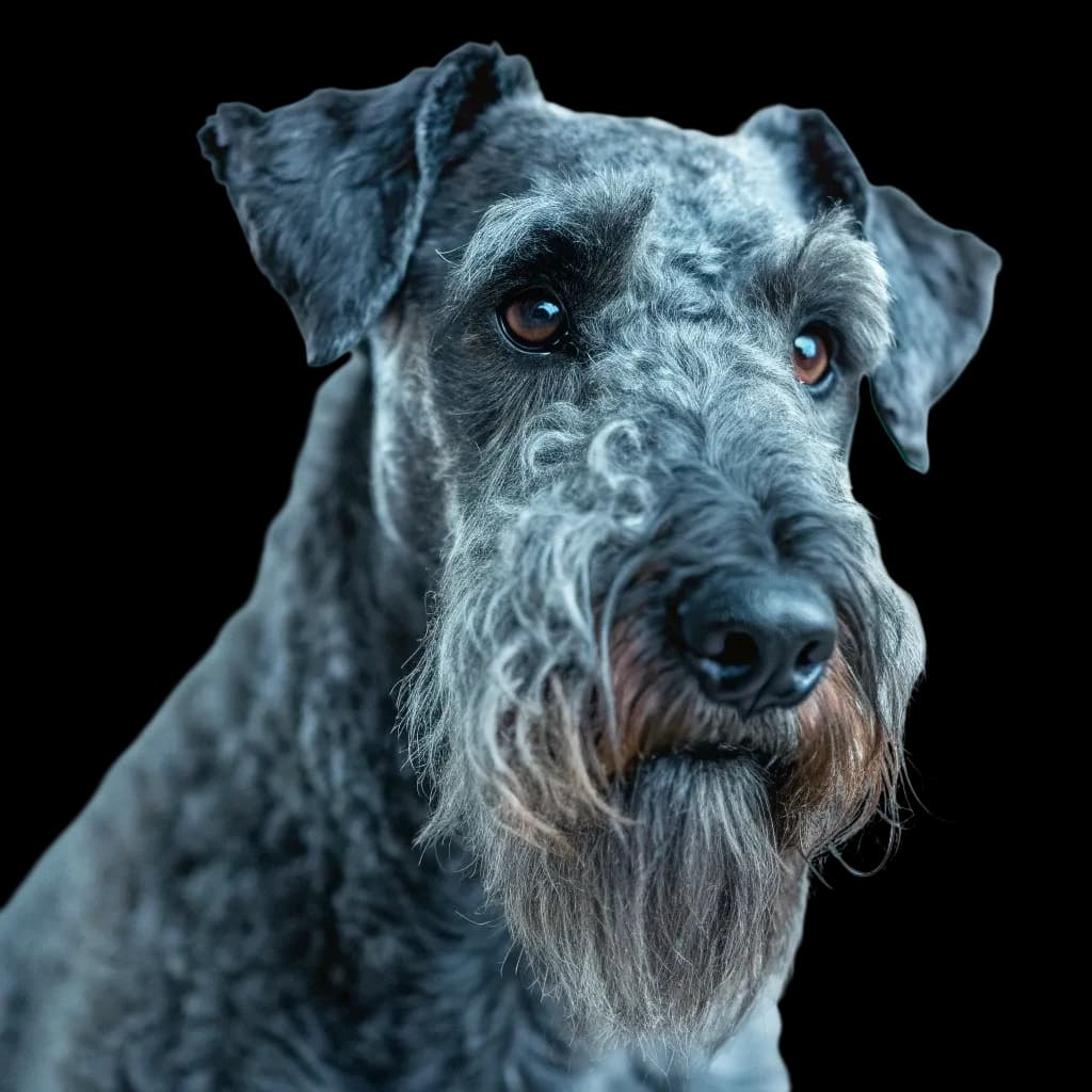A photo of a Blue Kerry Terrier dog