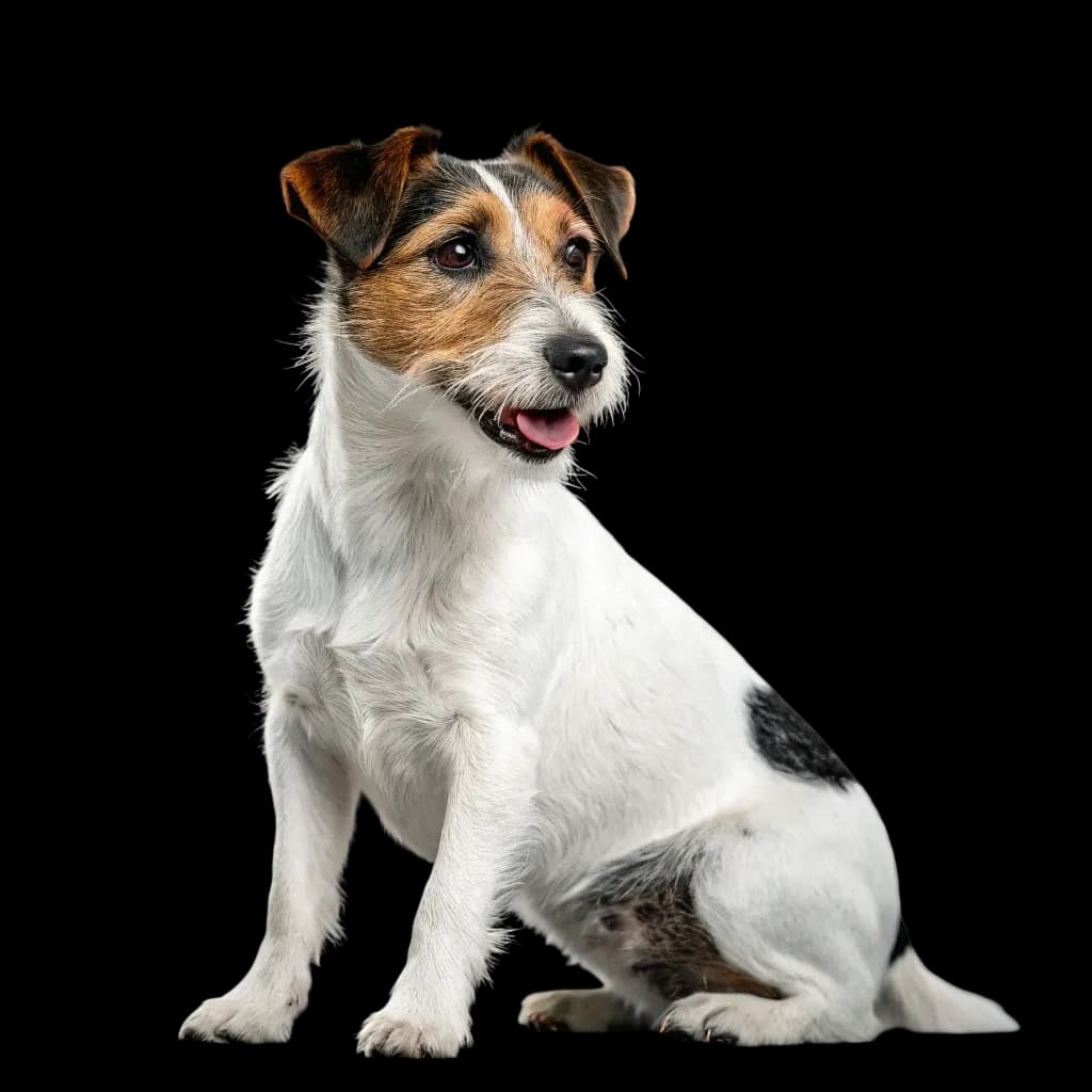 A Parson Russell Terrier sitting