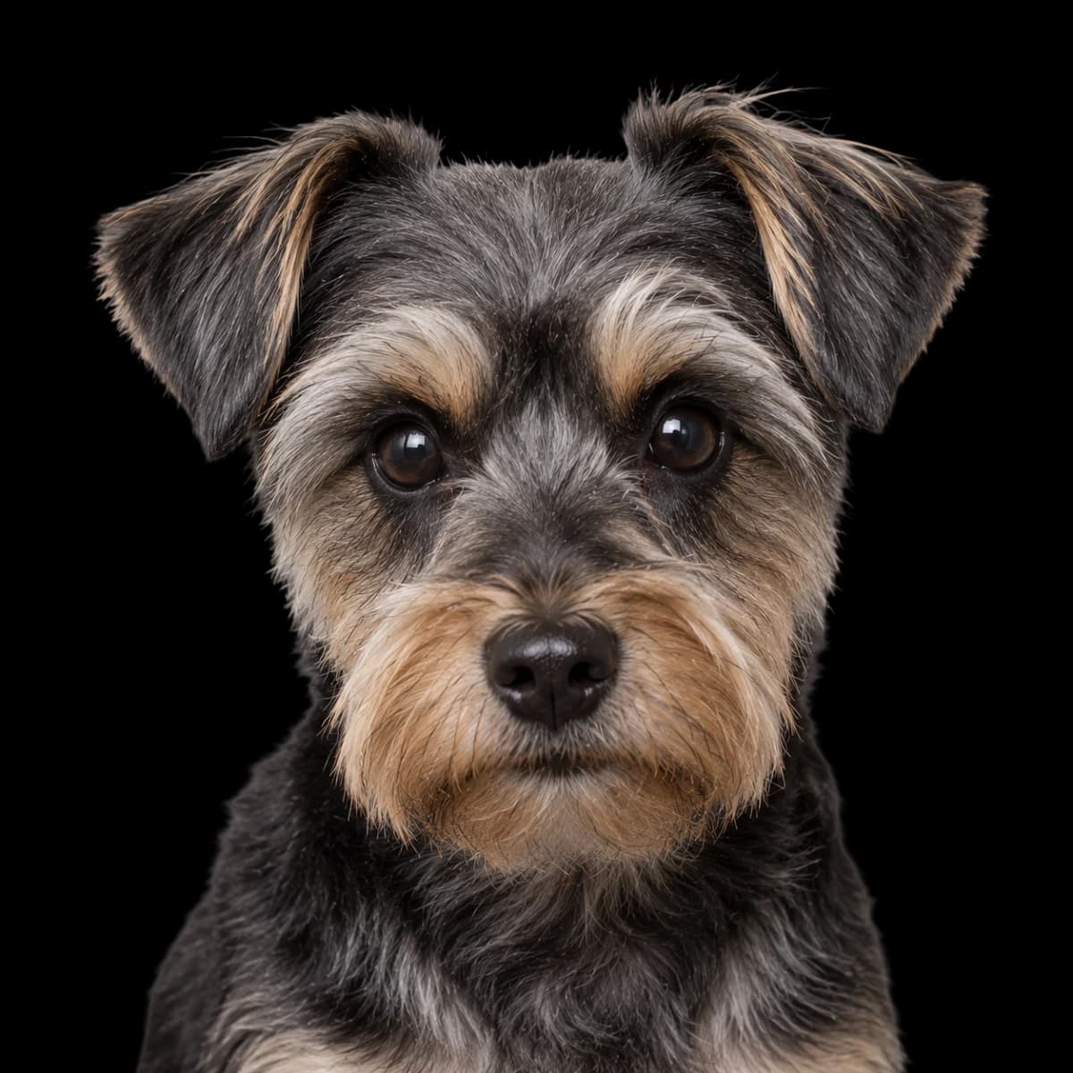 A Snorkie is a cross between a Miniature Schnauzer with a Yorkshire Terrier