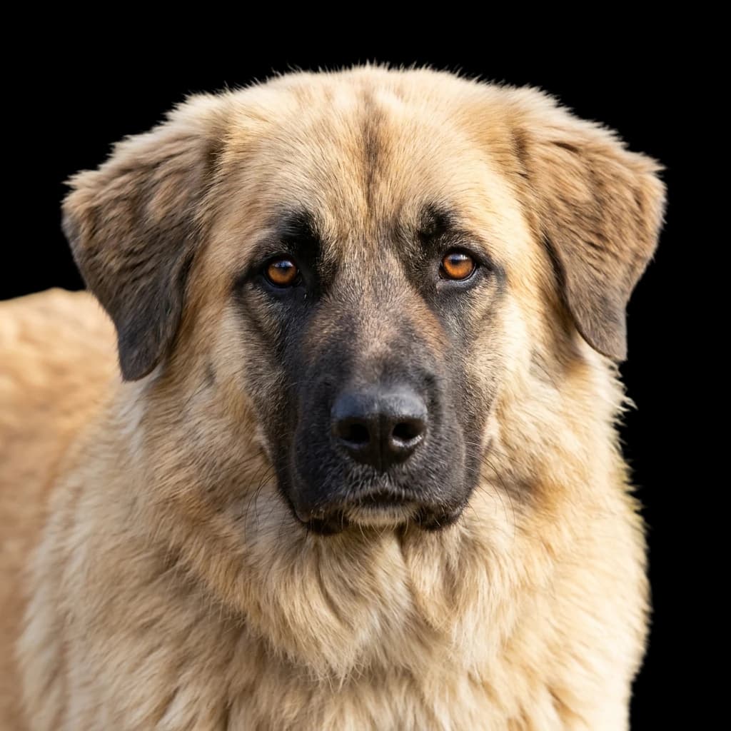 A headshot photo of an Estrela Mountain Dog