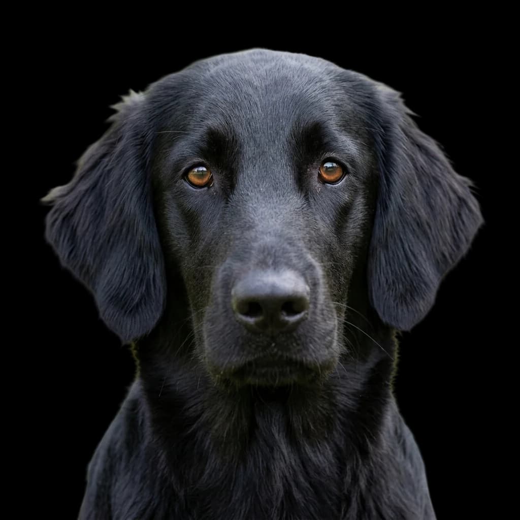 A photo of a Flat-Coated Retriever
