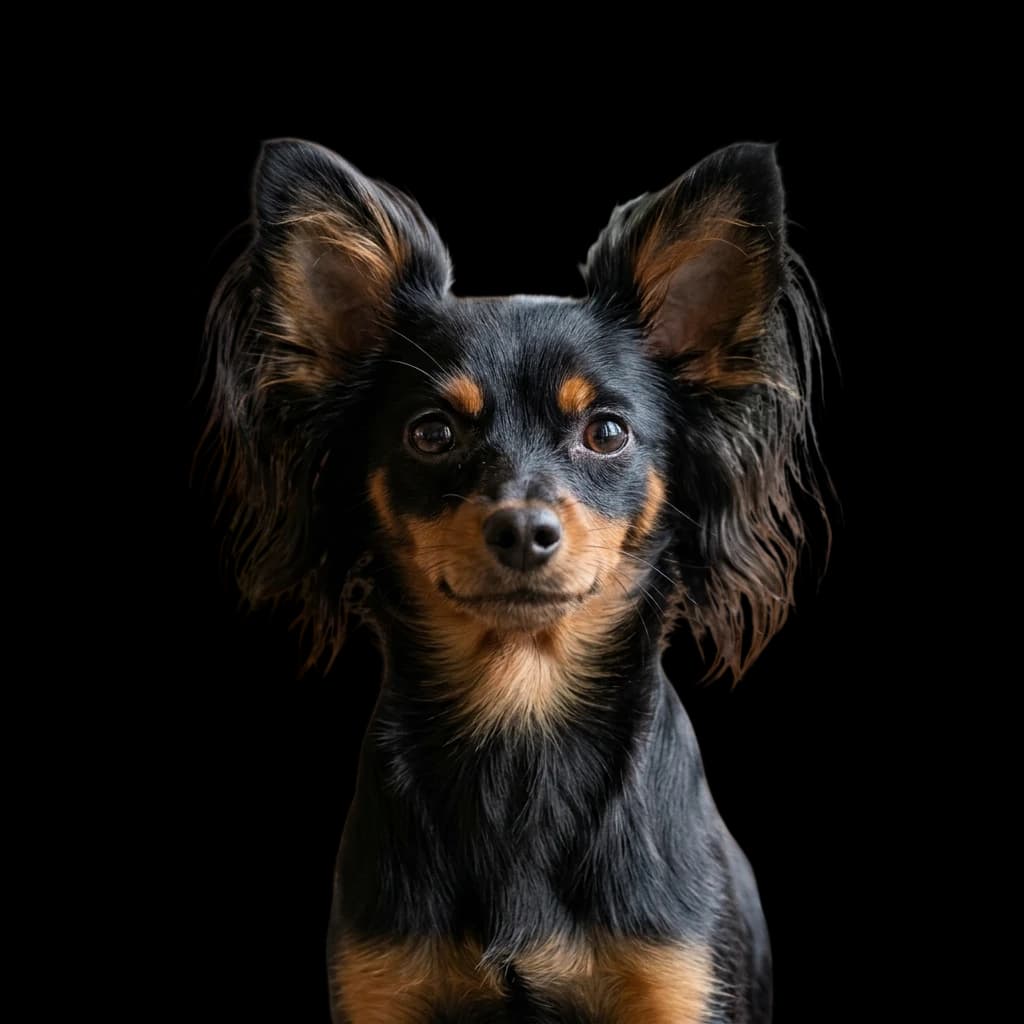 A headshot photo of a Russian Toy (Russian Toy Terrier)