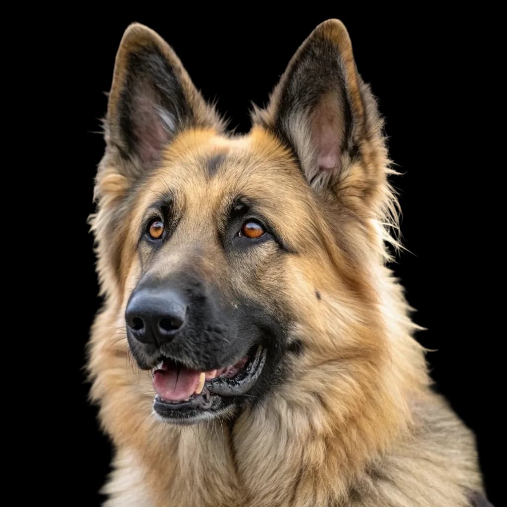 A headshot photo of a King Shepherd