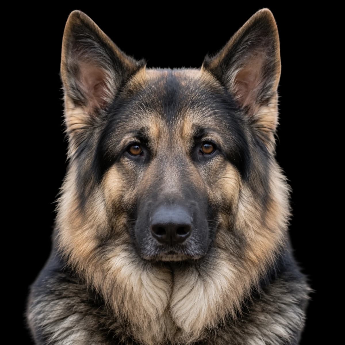 Generate a headshot photo of a Shiloh Shepherd dog