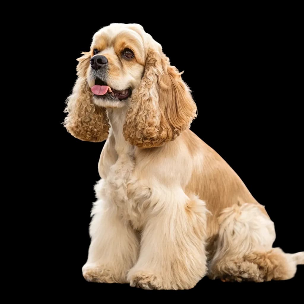 A blonde American Cocker Spaniel
