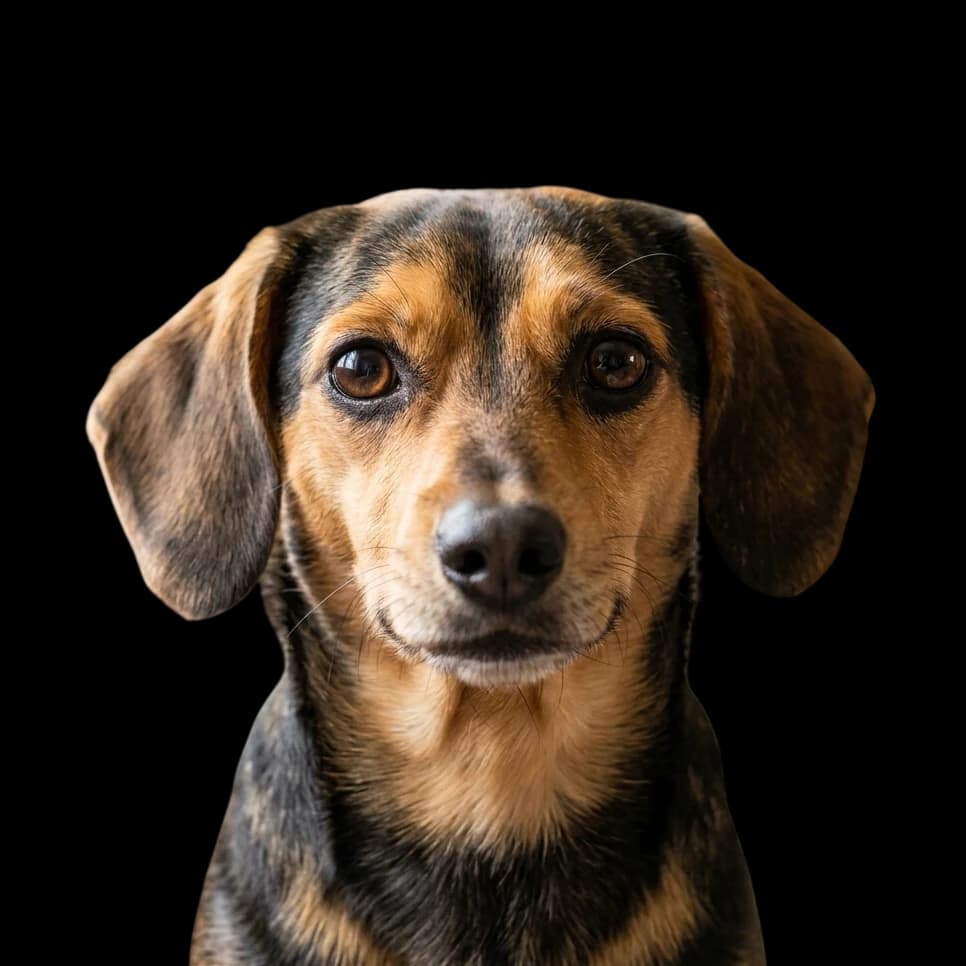 A headshot of a Chiweenie dog