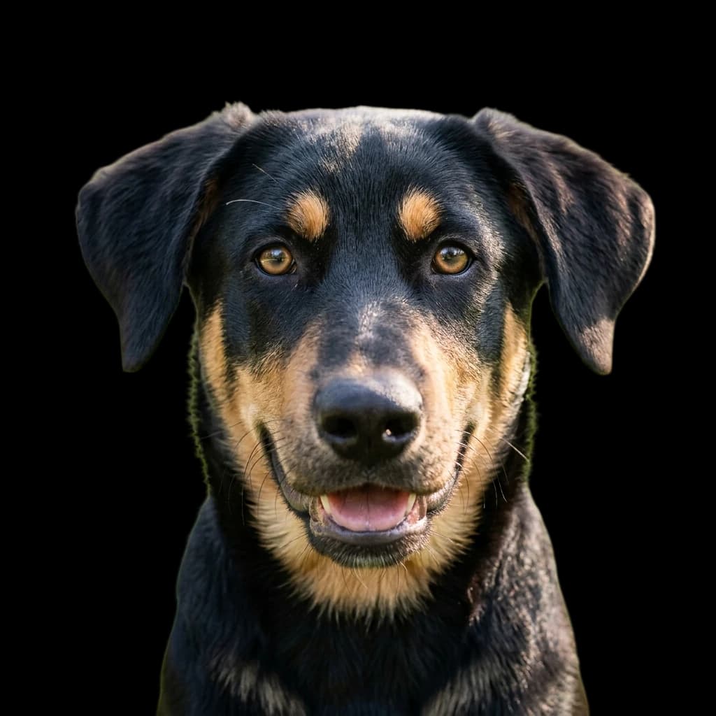 A photo of a German Sheprador (German Shepherd and a Labrador Retriever mix)